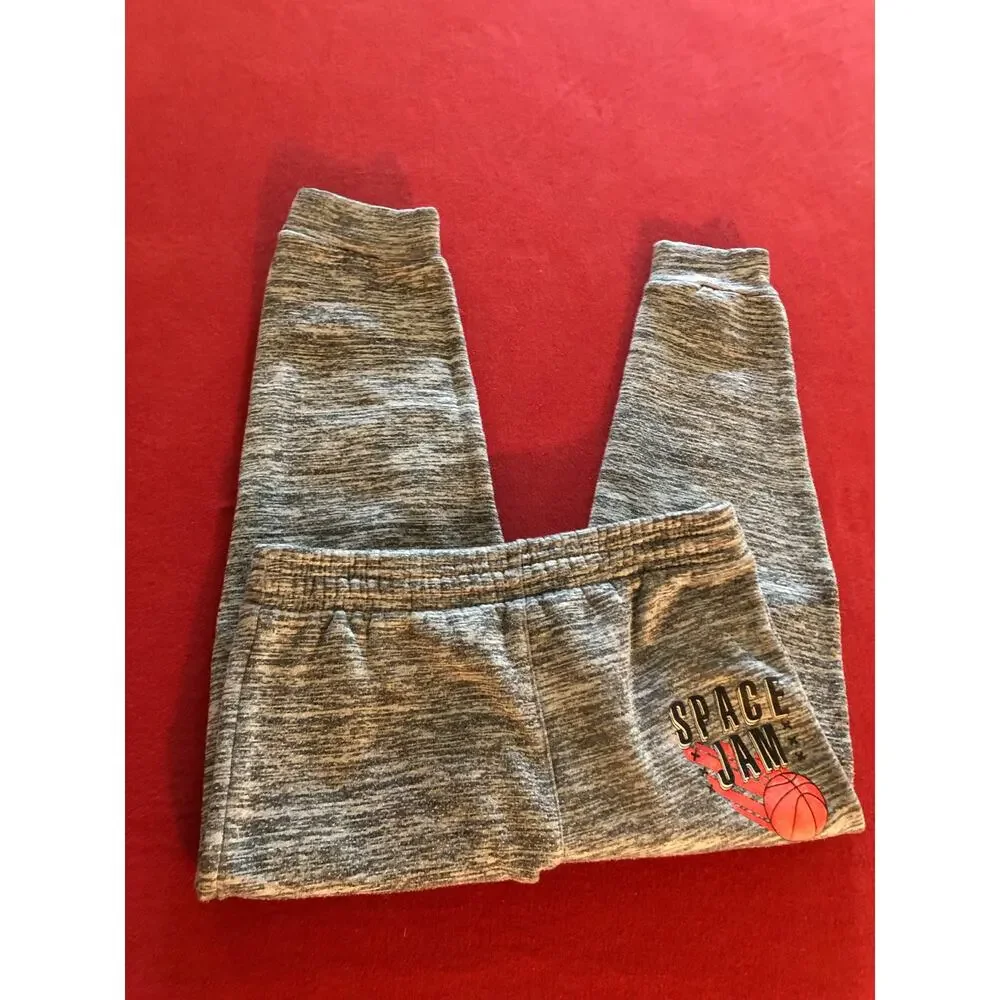 Space Jam boys grey jogger cozy lounge sweatpants Size 5/6